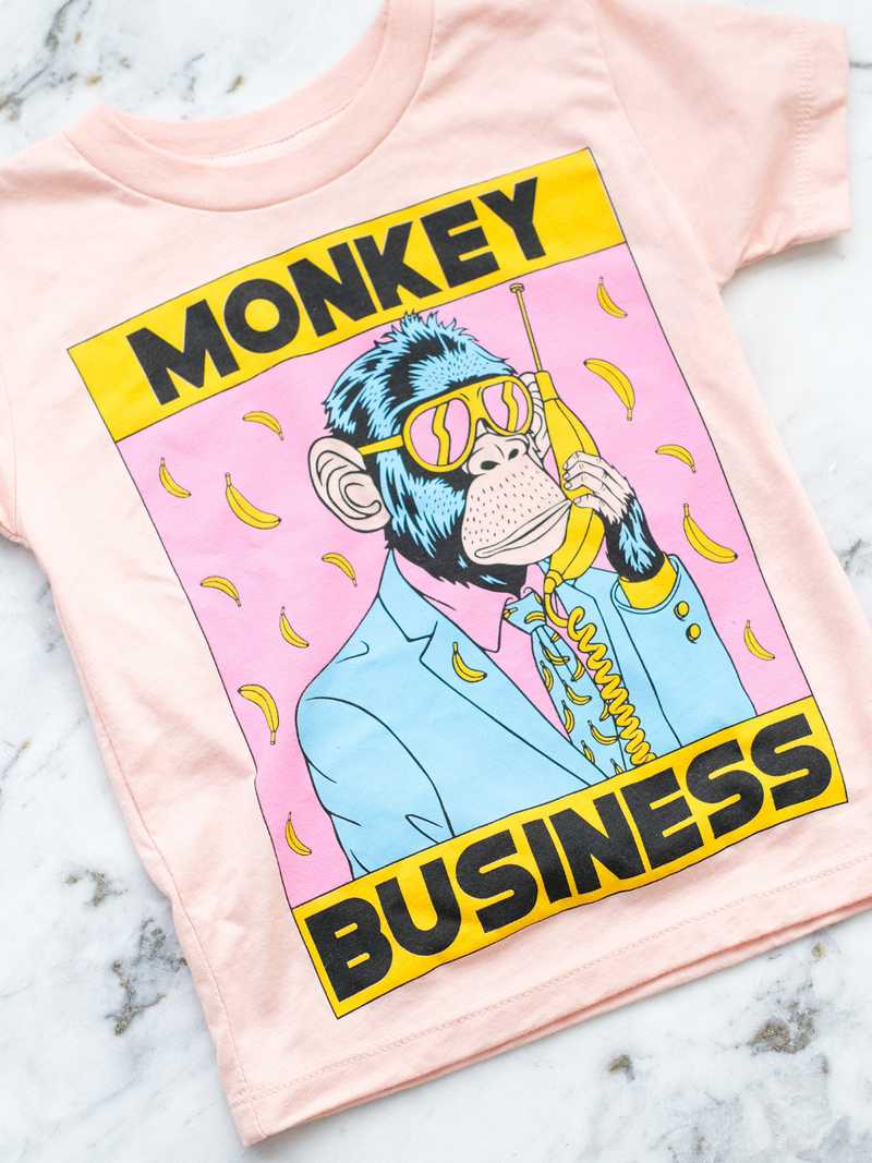 Monkey Business | Kids Graphic Tee-Tees-Ambitious Kids