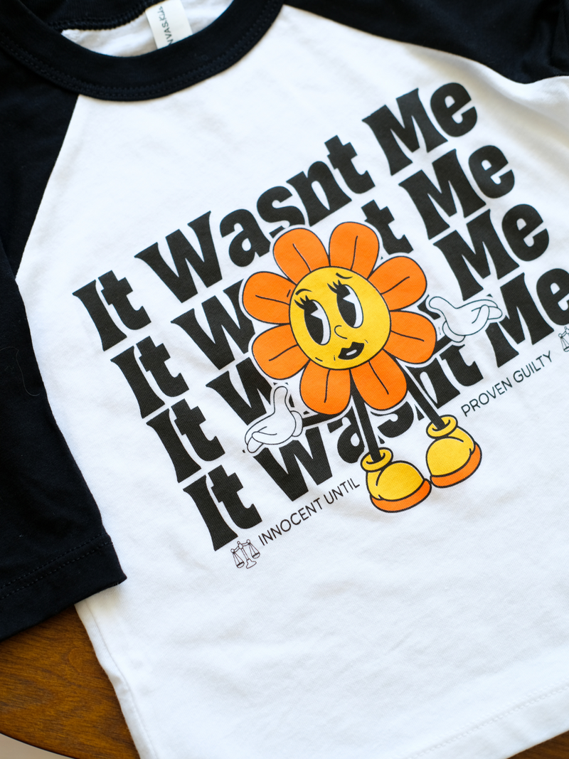 It Wasn't Me | Baseball Tee-Tees-Ambitious Kids
