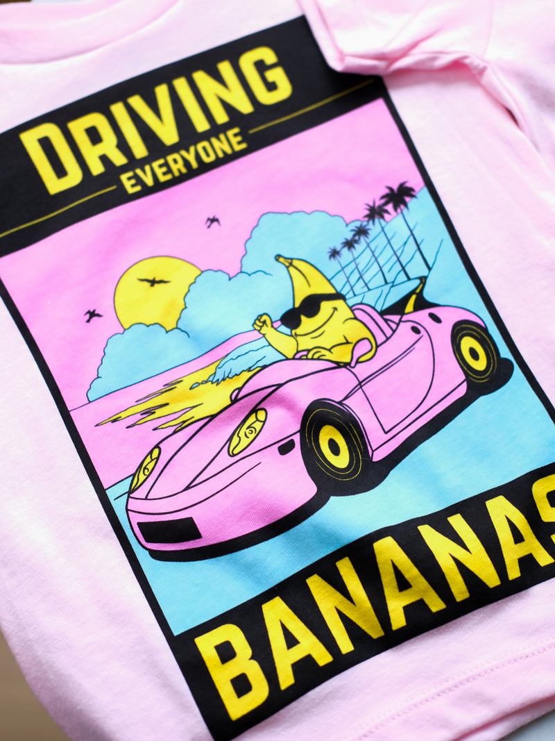 Driving Everyone Bananas | Kids Graphic Tee-Tees-Ambitious Kids