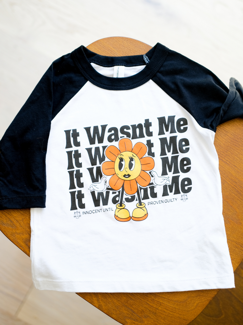 It Wasn't Me | Baseball Tee-Tees-Ambitious Kids