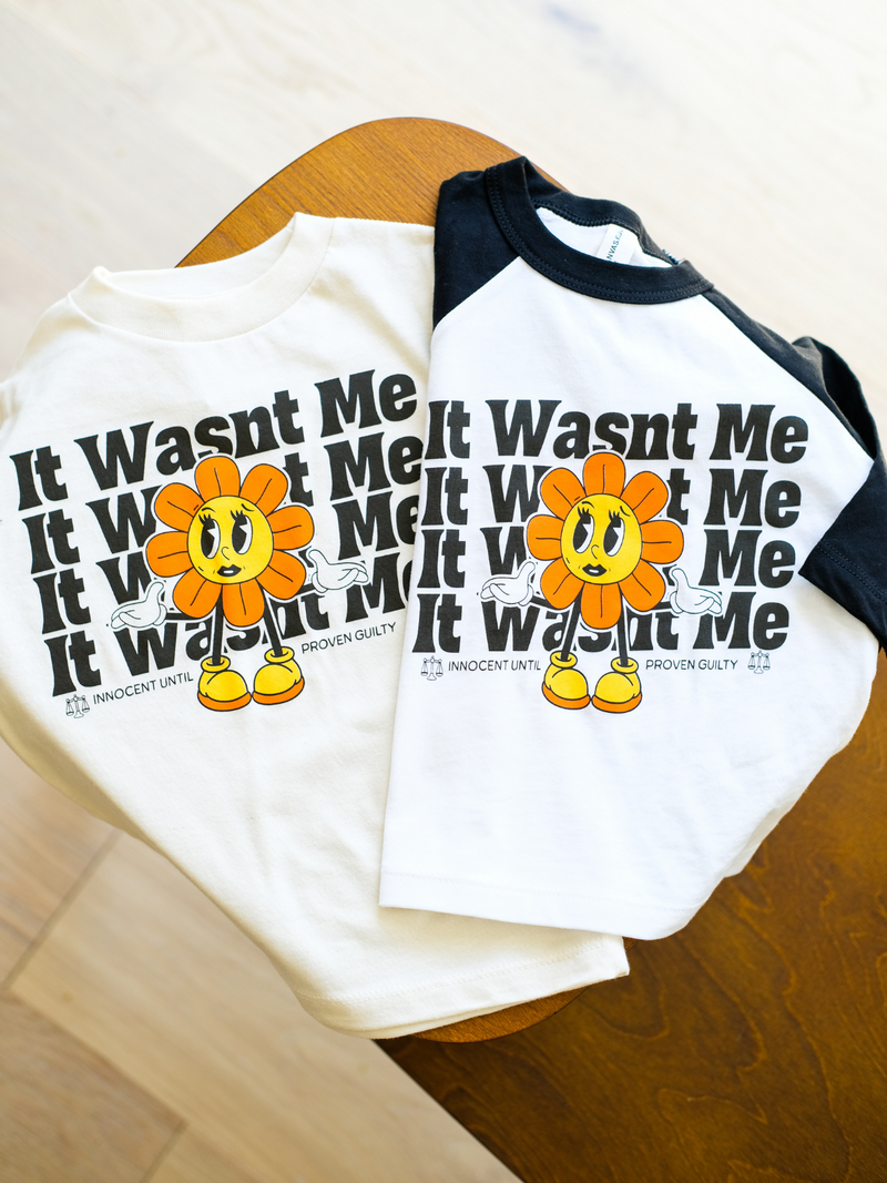 It Wasn't Me | Baseball Tee-Tees-Ambitious Kids