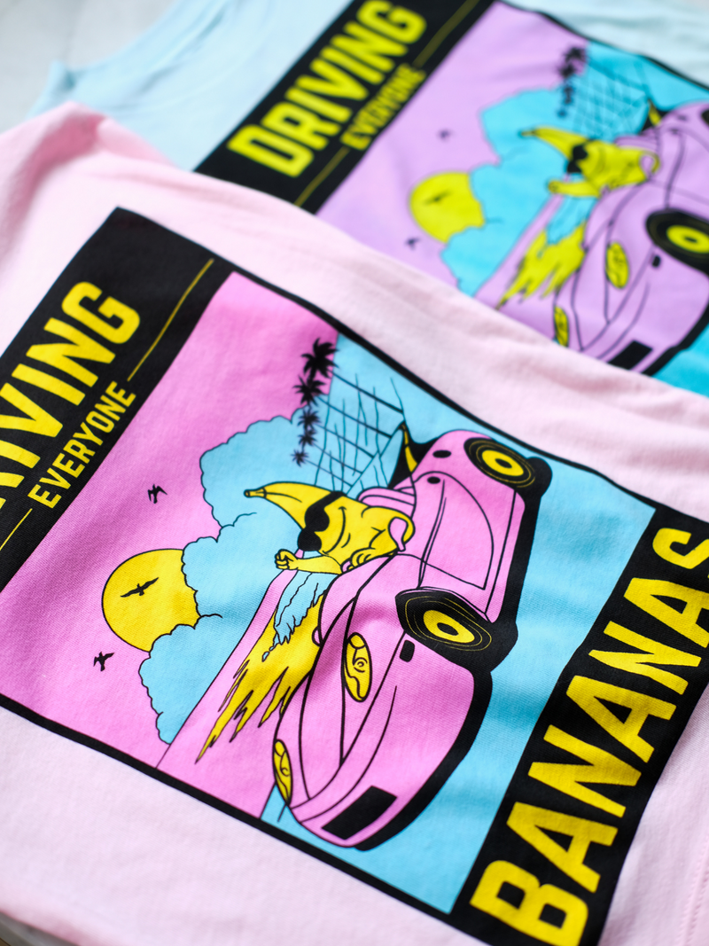 Driving Everyone Bananas | Kids Graphic Tee-Tees-Ambitious Kids