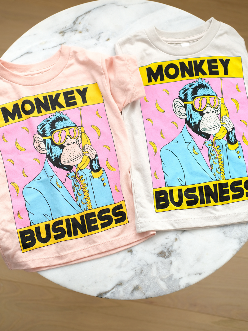 Monkey Business | Kids Graphic Tee-Tees-Ambitious Kids