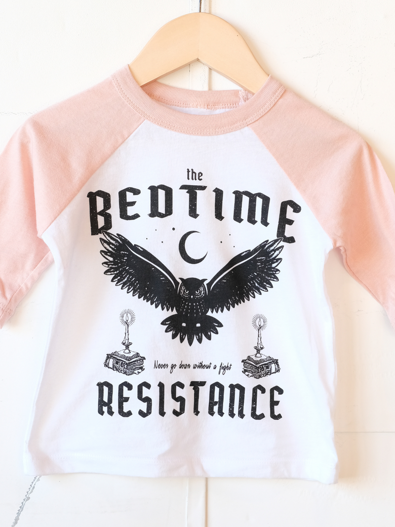 Bedtime Resistance | Raglan Baseball Tee | Sizes 2T - 5T-3/4 Sleeve-Ambitious Kids