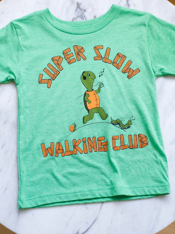 Super Slow Walking Club | Kids Graphic Tee-Tees-Ambitious Kids