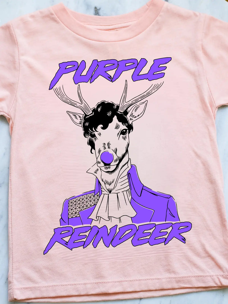 Purple Reindeer | Graphic Tee-Tees-Ambitious Kids